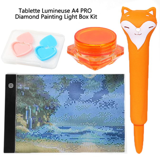 Tablette Lumineuse A4 PRO Diamond Painting Light Box Kit