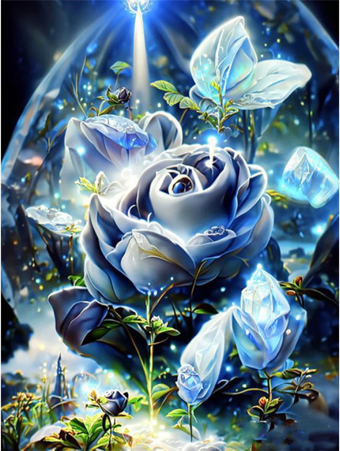 Rose Bleue Argentée