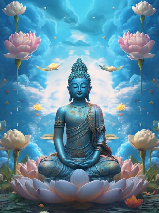 Statue de Bouddha Lotus