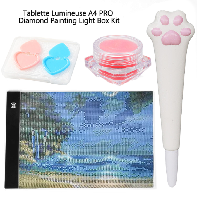 Tablette Lumineuse A4 PRO Diamond Painting Light Box Kit