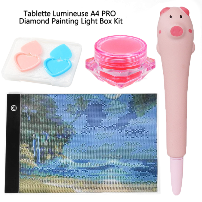 Tablette Lumineuse A4 PRO Diamond Painting Light Box Kit