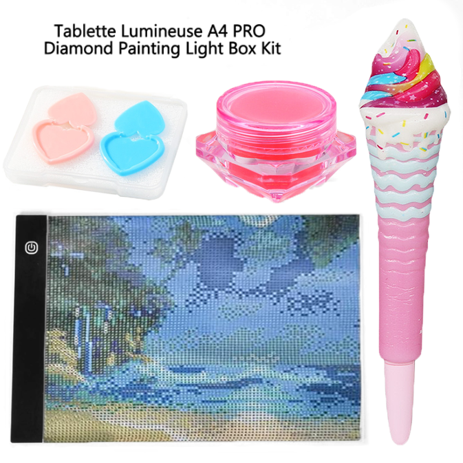 Tablette Lumineuse A4 PRO Diamond Painting Light Box Kit