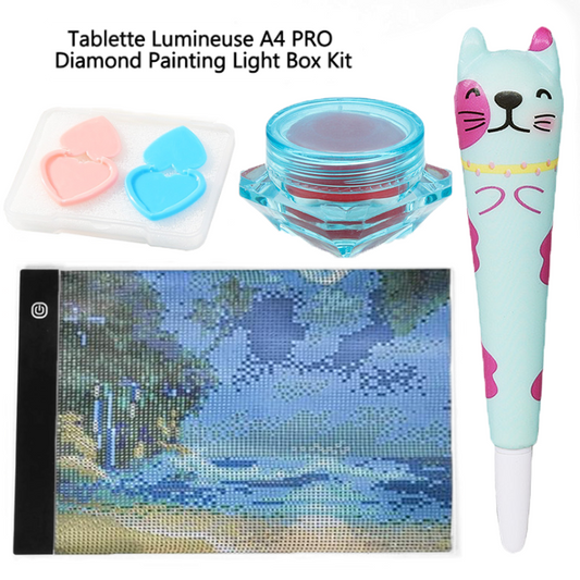 Tablette Lumineuse A4 PRO Diamond Painting Light Box Kit