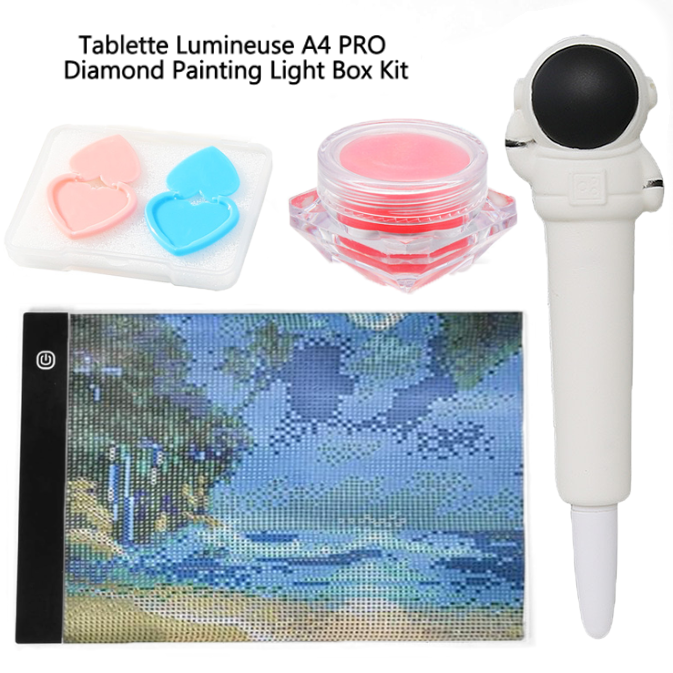 Tablette Lumineuse A4 PRO Diamond Painting Light Box Kit