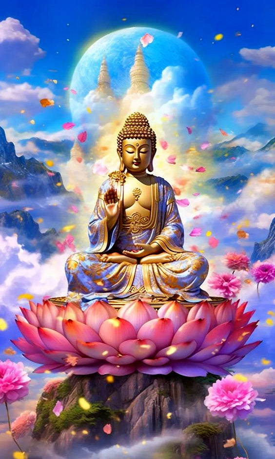 Lotus Buddha Statue