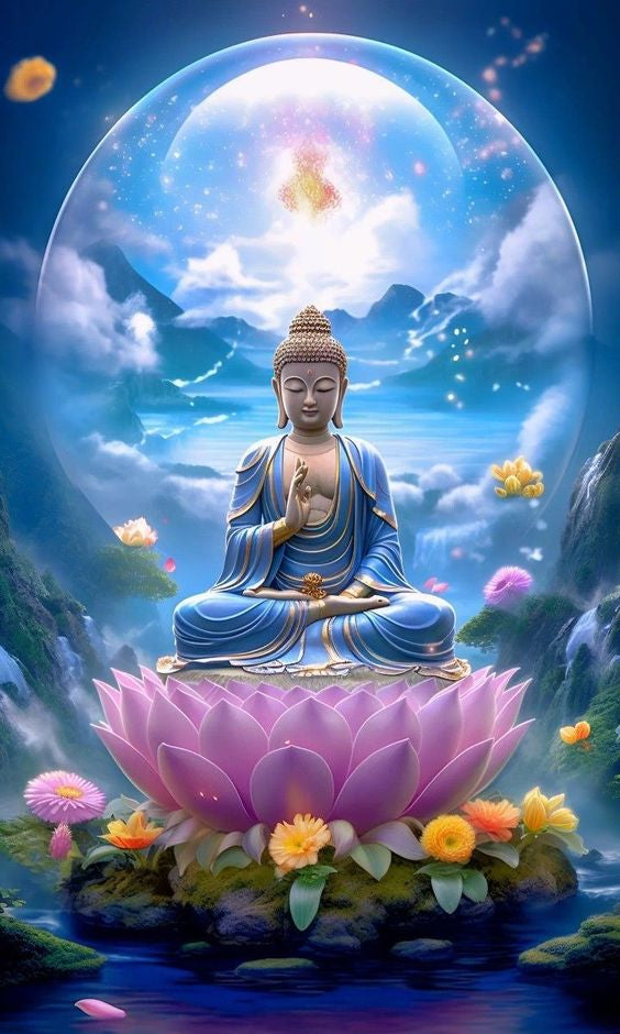 Lotus Buddha Statue