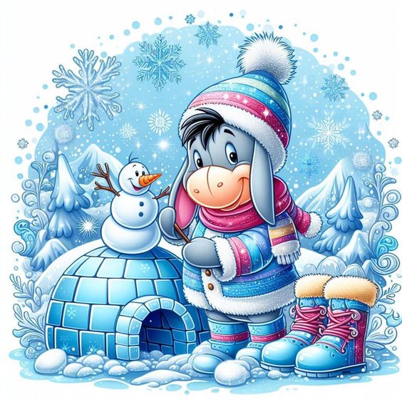 Eeyore et le Château de Neige