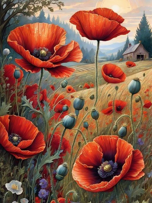 Coquelicots Rustiques