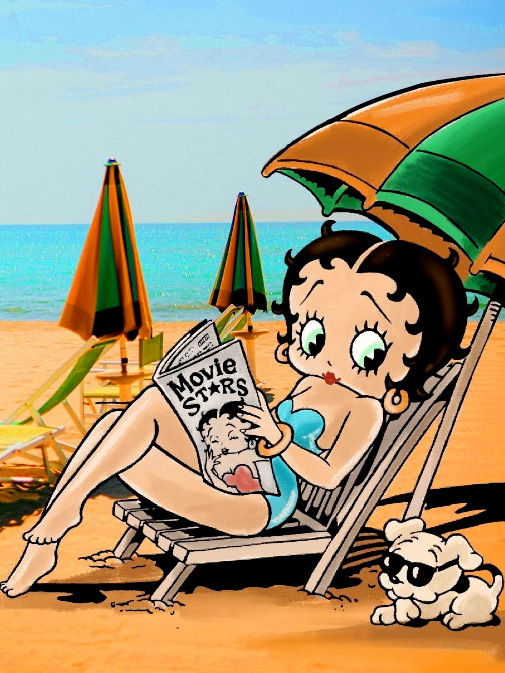 Betty Boop Sur la Plage