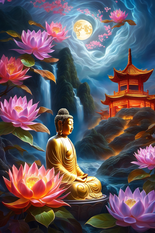 Bouddha Lotus Religieux