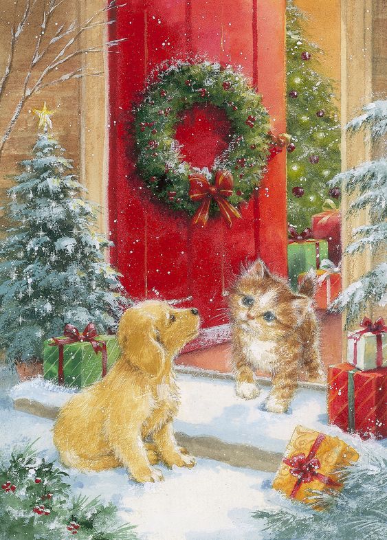 Chat de Noël Chien